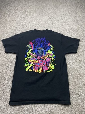 A Lab Graphic T-Shirt Black Size Medium Mushroom Wizard Psychedelic Grunge