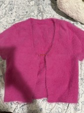 JACQUEMUS Pink 'La Maille Neve' Cardigan Crop Top size 38