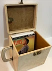 Record Case/Holder With Lot Of (14) ELVIS Singles - 7" Vinyl Record 45RPM - VG+