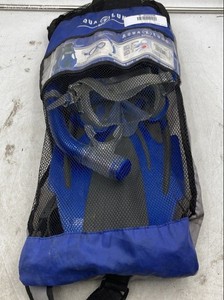 Aqua Lung Sport Blue Collectible Water Sports Snorkel Set With Travel Bag