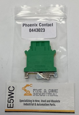 Phoenix Contact 0443023 Ground Terminal Block, DIN Mount, 4-22 AWG