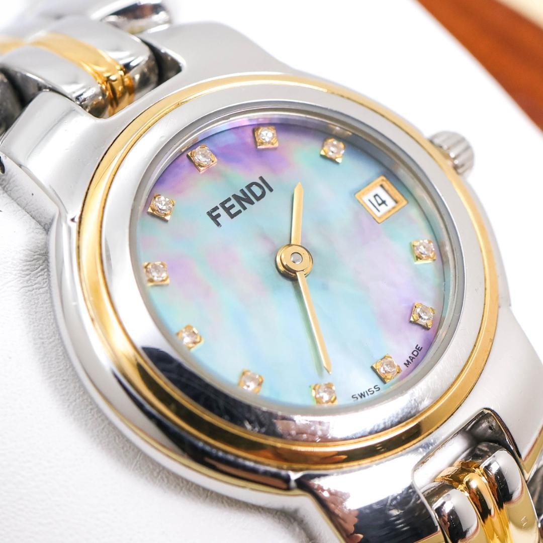 FENDI Watch 980L 11P Diamond Shell Ladies Fendi,17799 thumbnail 2