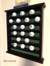 Golf Ball Display Case 49 Pcs Black Green Clubhouse Wall Mount Cabinet Rack
