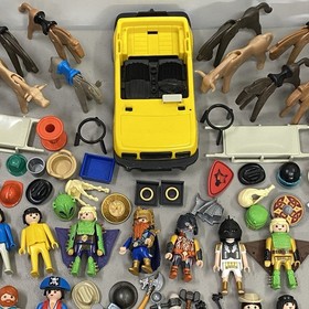 Playmobil 3 lbs Lot 45+ Figures Weapons Horses Cows Donkey Ruffnut Tuffnut HTTYD