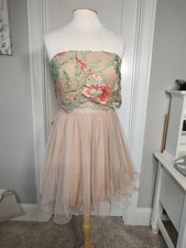 City Studio Strapless Floral Embroidered Tulle Fit & Flare Dress 13