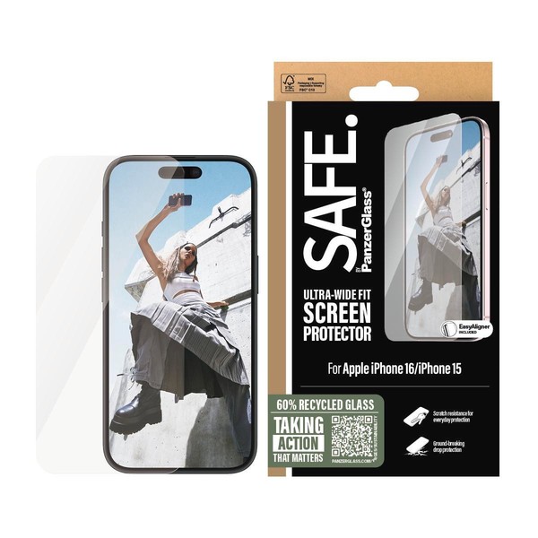 Safe. By PanzerGlass Displayschutz Iphone 16 UWF-image
