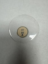 Vintage Unmarked Pocket Watch Round Acrylic Crystal Domed 38.17mm 17 14 8 Clear