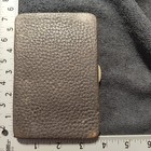 Antique Vintage Leather Cigarette Case Pebbled Brown Push Clasp Tobacciana Deco — photo 1