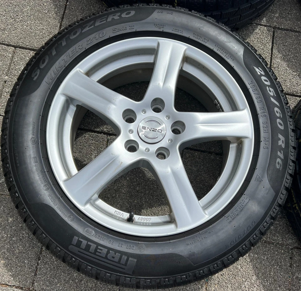 4 ALU WINTERRÄDER AUDI Q2 GA VW BEETLE 5C T-ROC 205/60R16 92H PIRELLI FREIHAUS - Bild 4 von 4