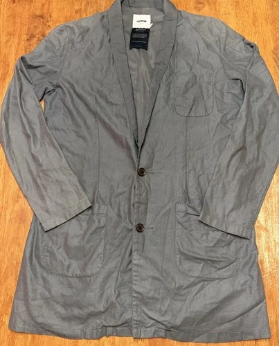 Factotum Activity Japan Cotton Silk Grey Blazer 46 M - product listing photo
