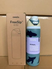 Owala Fin Frenzy Color Drop 24oz Freesip Stainless Steel  Water Bottle New