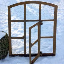 Stall Fenster Antik mit Klappe, Stallfenster zum Öffnen - Eisenfenster
