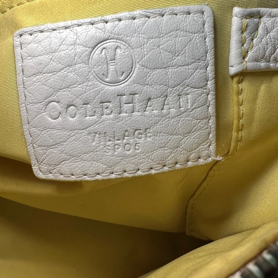 Bolso Barril Cole Haan de Cuero Blanco Pequeño Bolso de Mano Manija Superior Cartera Mini Baguette Foto 3 de 4