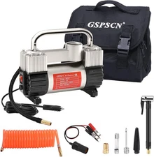 GSPSCN 6X Faster Inflation Tire Inflator Heavy Duty Double Cylinders with Portab