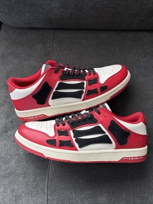 AMIRI Skel Top Low Size 13 / 46 Red Black White