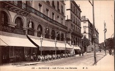 Bayonne France Cafe Furnie Rue Bernede Street Scene Postcard Phototypie Delboy