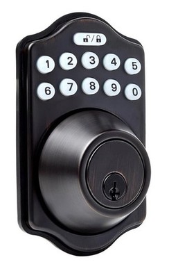 Amazon Basics Electronic Keypad Deadbolt Door Lock Oil Rubbed Bronze (Brand New)