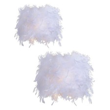 Feather Lamp Shade Romantic Modern for Ceiling Pendant Light Pendant Light Cover
