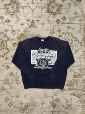 Vintage Y2K New York Yankees 2000 Subway Series Sweater Size L-XL Navy Blue RARE