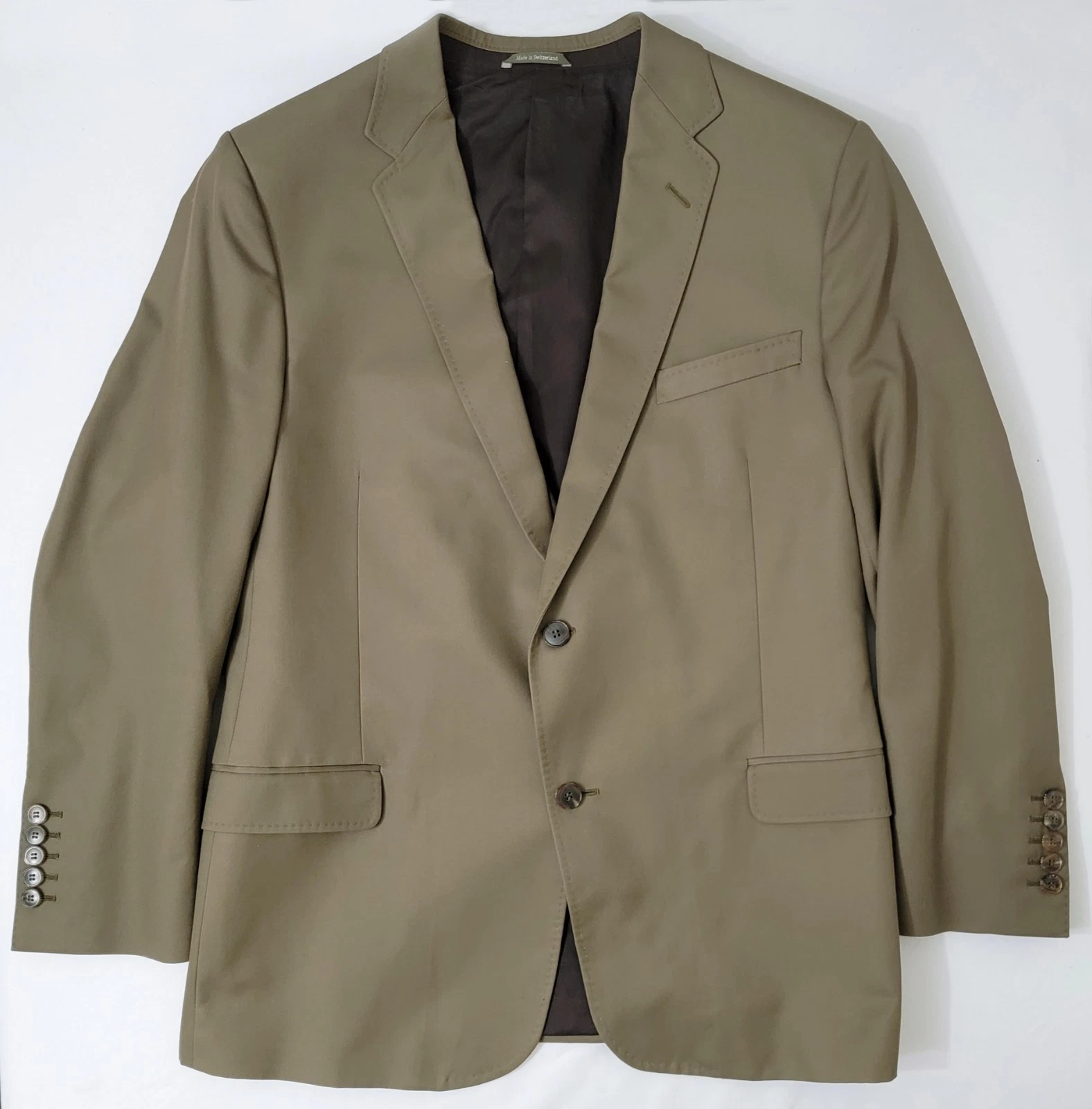 Giacca blazer uomo Gucci misto cotone verde kaki marrone taglia 54R 58R