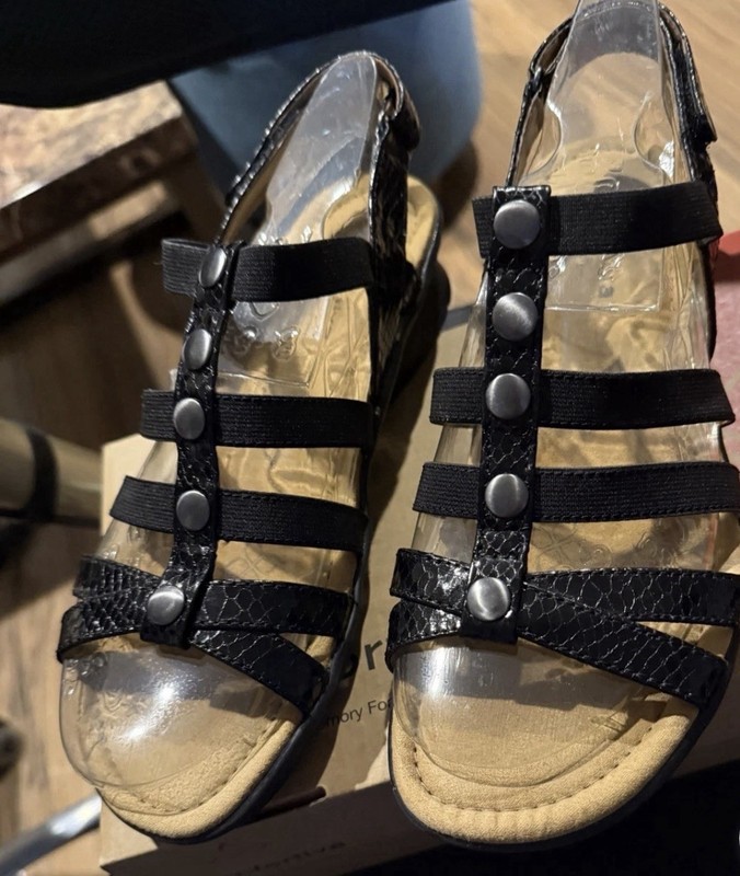 Comfortiva Women's Kalista Black Snake Size 8 W