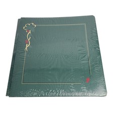 NEW Creative Memories 12  12" Album Green Christmas Foil Trim Holly 15 Pages