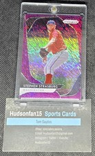 Stephen Strasburg 2020 Panini Prizm #93 Purple Shimmer Prizm 4/7 Washington