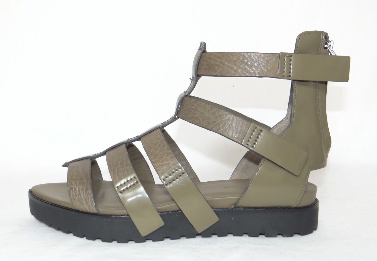 ALEXANDER WANG strappy leather SASKIA GLADIATOR sandals EU 38 US 8 Khaki NIB image 4