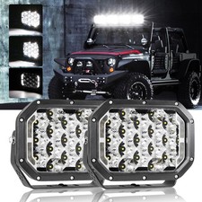 AUXBEAM Pair 7x5"inch LED Driving Work Lights DRL for 2024 Polaris RZR XP 4 1000