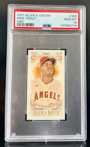 2021 Topps Allen & Ginter Mike Trout #388 PSA 10 Gem Mint LA Angels MVP Pop 2!