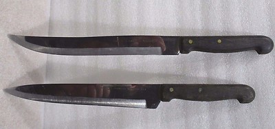 Vintage EKCO FLINT ARROWHEAD VAVADIUM 8'' & 9  KNIVES