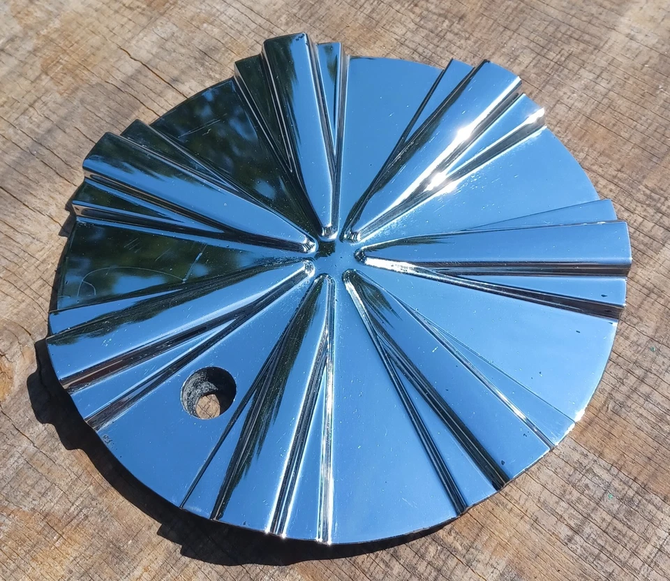 Black Ice custom wheel center cap, chrome, part number C-V57-C 01 damaged - Image 2 of 4