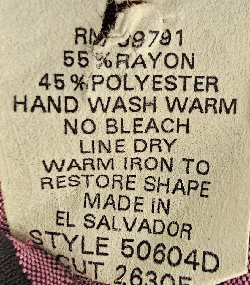 Camisa blusa Dressbarn para mujer talla 1X púrpura negra a rayas Foto 3 de 4