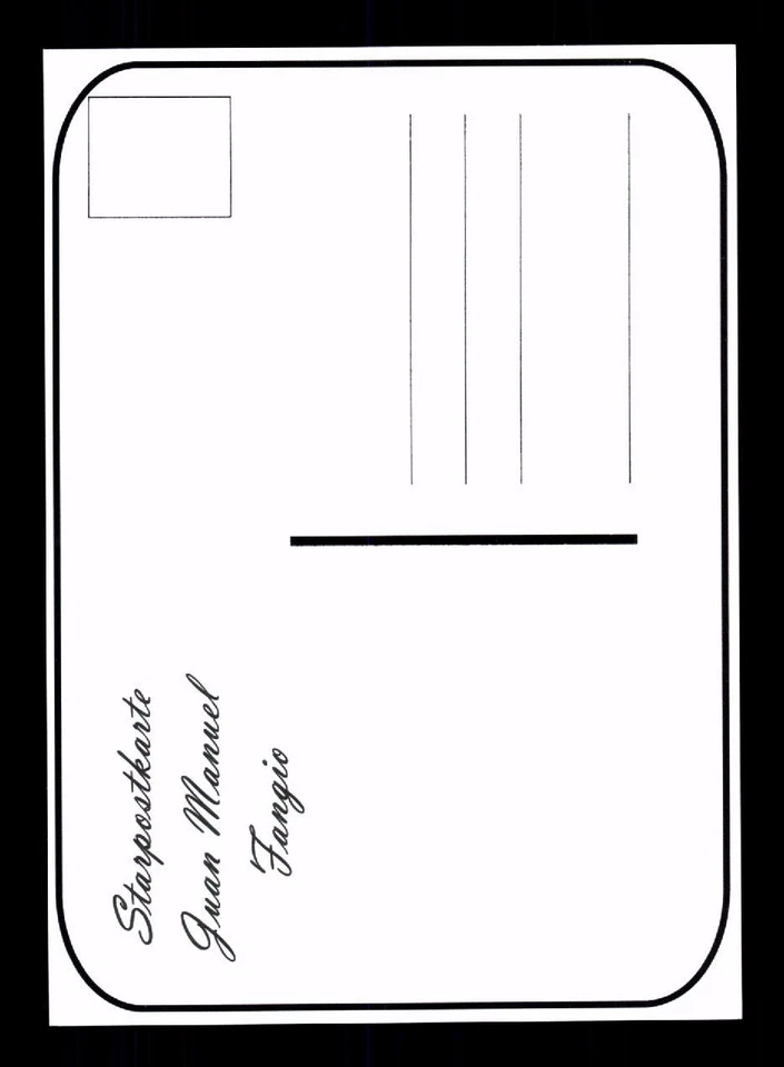 Juan Manuel Fangio Autogrammkarte Formel 1  Weltmeister - Bild 2 von 2