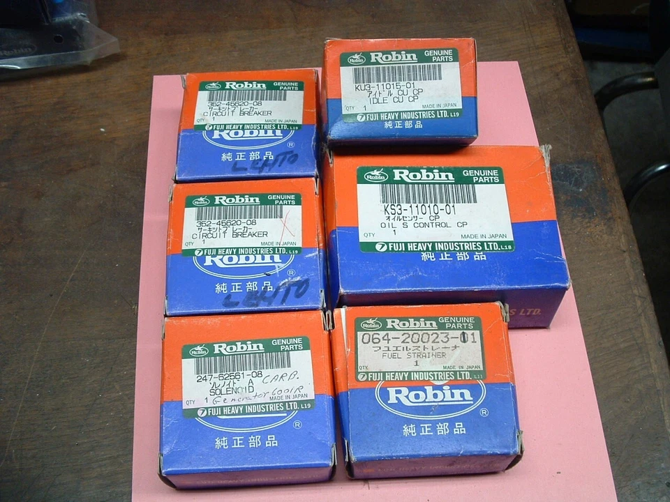 LOTE DE 5 PIEZAS NUEVAS + 1 USADAS OEM SURTIDO PARA GENERADORES MAKITA ROBIN G6101R G6100 Foto 4 de 4