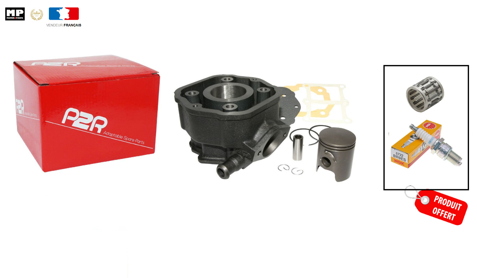 Cylindre fonte Derbi Senda 50 Euro 2 haut moteur haute résistance avec joints