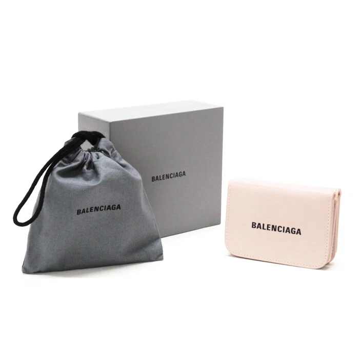 BALENCIAGA Tri-fold Cash Mini Wallet 593813 Light Rose (Light Pink)