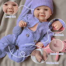 16.54''  solid silicone doll silicone reborn doll silicone girl doll  toys gifts