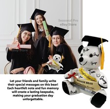 22cm Congratulations Graduation Bear with Pen DIY Signature Message Gift Wishes