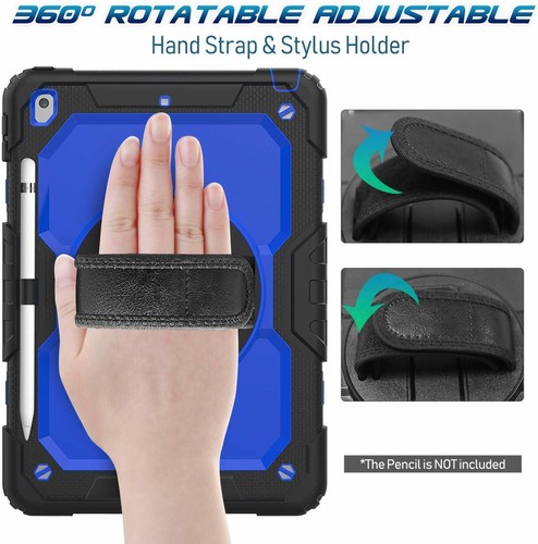 Porte-crayon support rotatif sangle à main ceinture pour iPad 10.2 7ème génération étui - Photo 16/31