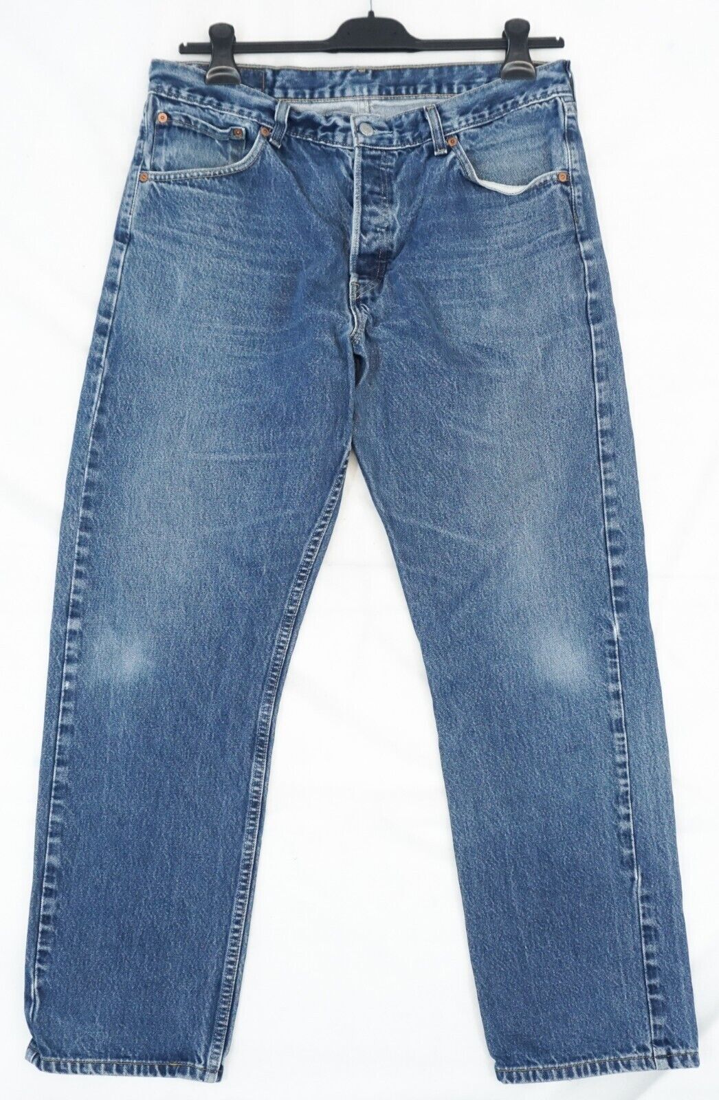 Jeans de pierna recta vintage Levi's 522 azul denim tiro alto W35 L32