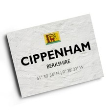 A4 PRINT - Cippenham, Berkshire - Lat/Long SU9480