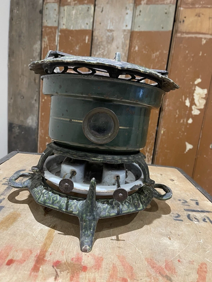 Antique Georg Haller Ottensen Hamburg D.R.G 3191 Enamel Kerosene Stove Petroleum - Image 2 of 4