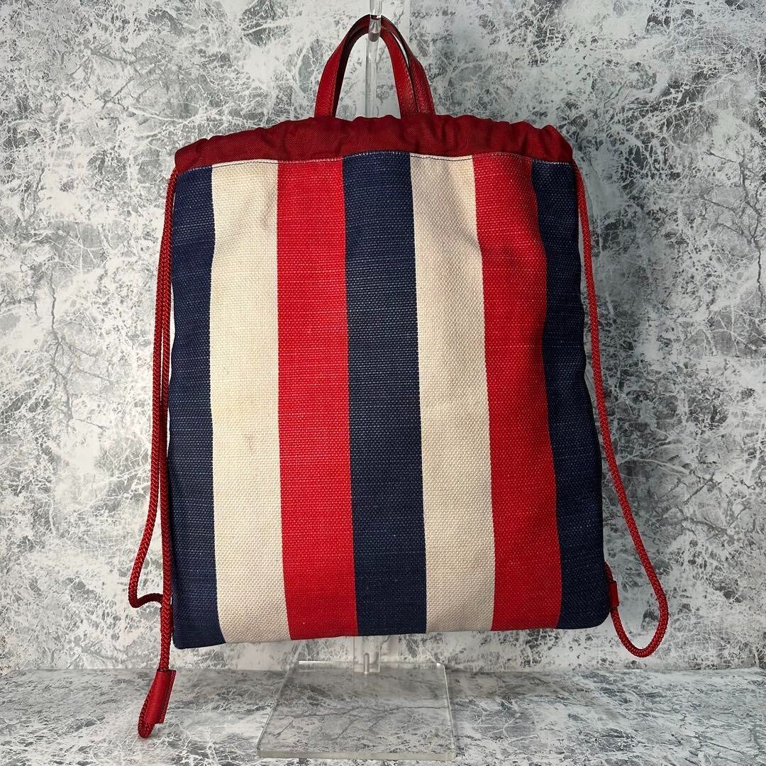 GUCCI Drawstring Backpack Knapsack Handbag Bag St… - image 2