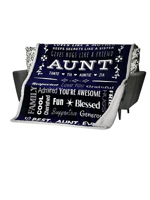 Aunt Birthday Gift Happy Birthday Gifts Throw Blankets for Aunt Birthday Gift...