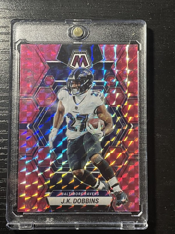 🔥JK Dobbins. Pink Camo Prizm. 2022 Panini Mosaic Football🔥