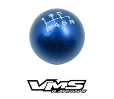 Vms Racing Blue Round Cnc Billet Gear Lever Shift Knob For Nissan 6 Speed Manual
