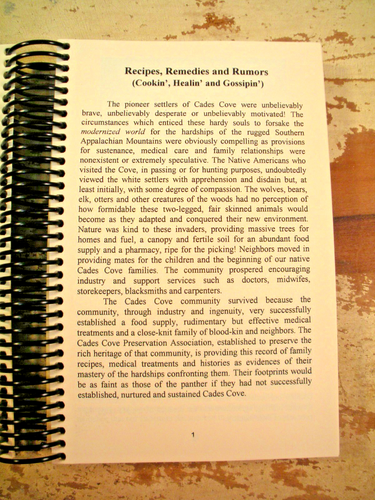 RECIPES, REMEDIES & RUMORS Vol 1 Cades Cove Preservation Assn Cookbook Tennessee - Picture 7 of 24