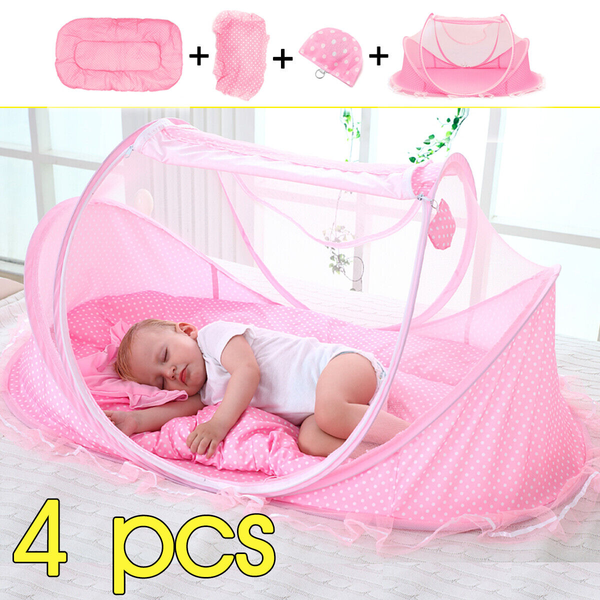 baby bassinet with mosquito net