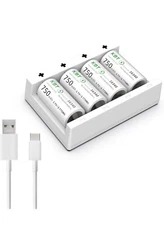 KBT 4 Pack 3.7v 750mah Rechargeable Battery With Charger Arlo Cr123 Cr123a